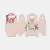 Roze Parfumfles Huwelijksfeest Bloemmotief  Bedankdoosjes (Uitgevouwen)