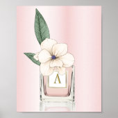 Roze parfumflesflesje Magnolia Monogram Poster (Voorkant)