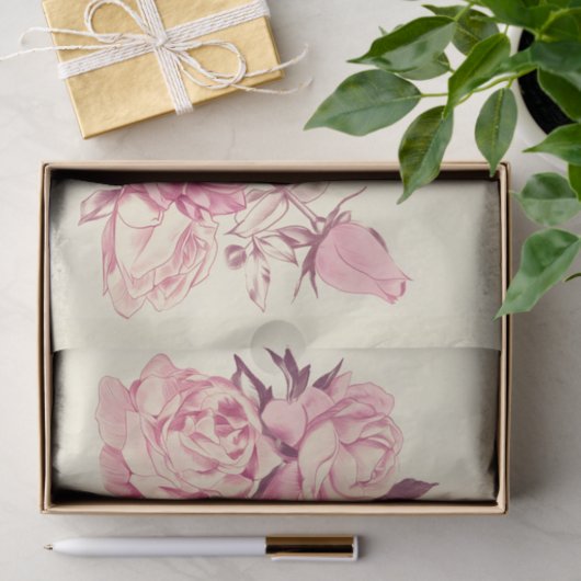 Roze parfumflesjes & Rozen AE1 Decoupage Tissuepapier (Geschenk)