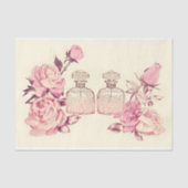 Roze  parfumflesjes & Rozen AE1 Decoupage Tissuepapier (Voorkant)