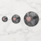 Roze Parijs Eiffeltoren Zilver Glitters Bling Fees Confetti (Voorkanten)