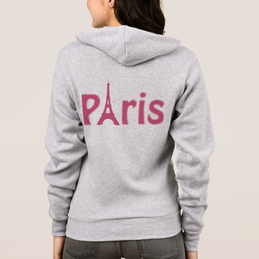 Roze Parijs Hoodie (Achterkant)