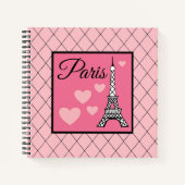 Roze Parijs Kunst schetsboek Notitieboek (Voorkant)
