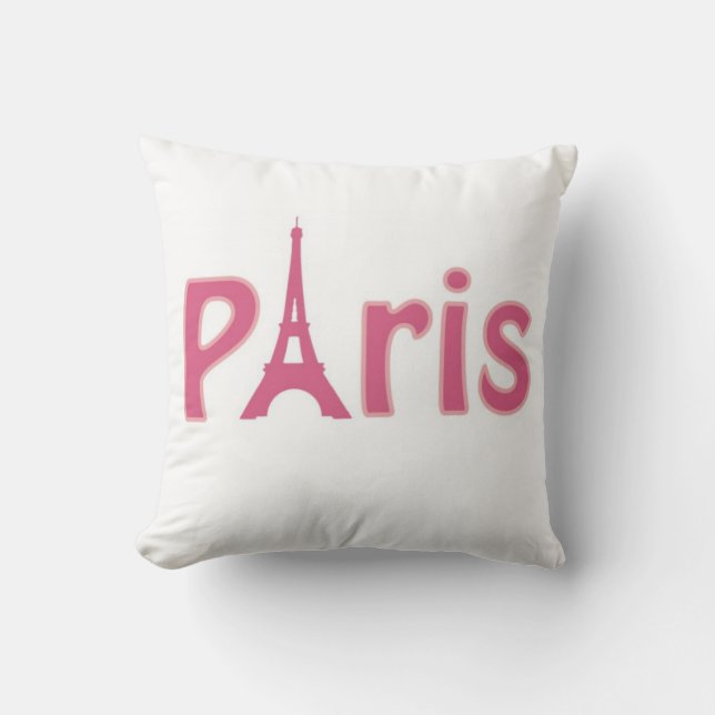 Roze Parijs kussen (Voorkant)