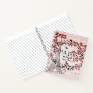 Roze Parijs lente Notitieboek
