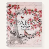 Roze Parijs lente Notitieboek (Voorkant)