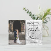 Roze Parijs Paspoort Bedankkaart (Staand voorkant)