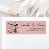 Roze Parijs Paspoort Etiket (Insitu)