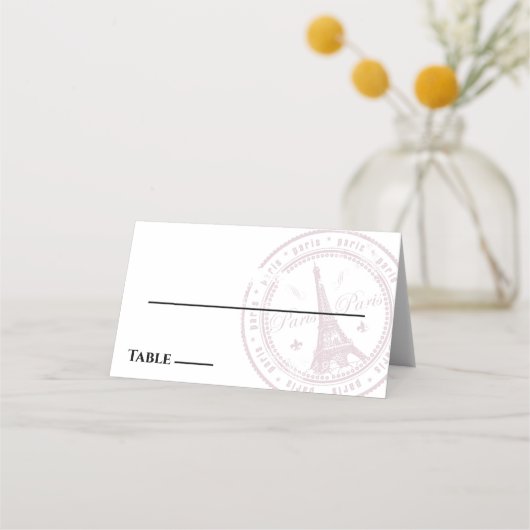 Roze Parijs paspoort plaats kaart Plaatskaartje (Voorkant)