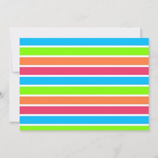 Roze Parijs; Retro Neon Rainbow Kaart (Achterkant)