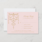   roze Parijs RSVP Kaartje (Voorkant)