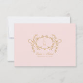   roze Parijs RSVP Kaartje (Achterkant)