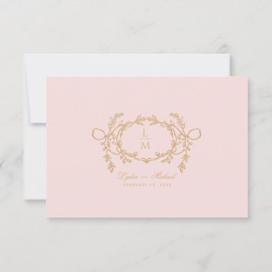   roze Parijs RSVP Kaartje (Achterkant)