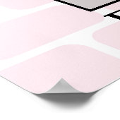 Roze Parijse Bruiloft Affiche Fotolijst Poster (Hoek)