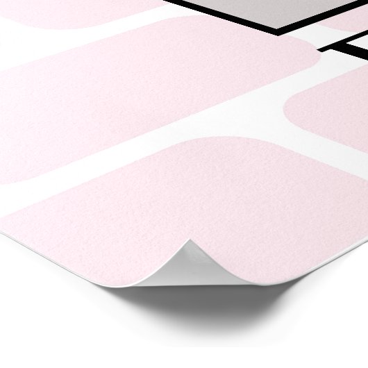 Roze Parijse Bruiloft Feest fotolijst poster (Hoek)