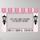 Roze Parijse Bruiloft Feest fotolijst poster (Voorkant)