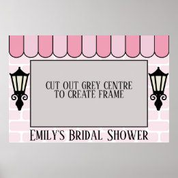 Roze Parijse Bruiloft Feest fotolijst poster