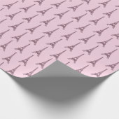 Roze Parijse Eiffeltoren Cadeaupapier (Hoek)