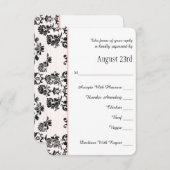 Roze Parijse Eiffeltoren RSVP bruiloft Kaart (Voorkant / Achterkant)