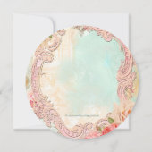 Roze Paris Baby Shower Uitnodigingen (Achterkant)