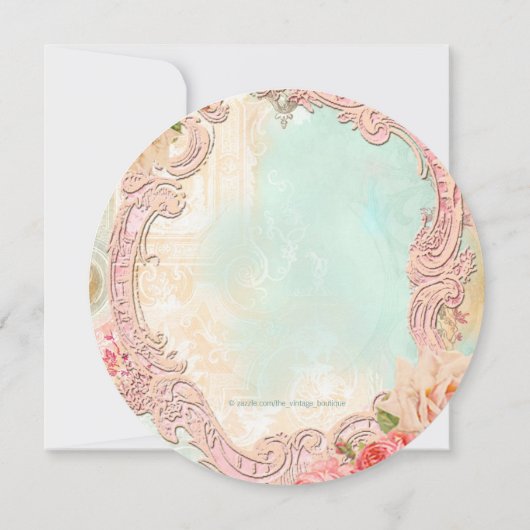 Roze Paris Baby Shower Uitnodigingen (Achterkant)