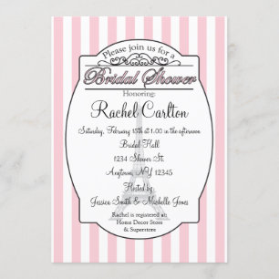 Roze Paris Bridal Shower Kaart