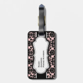  Roze Paris Collage bagagelabel (Achterkant verticaal)