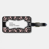  Roze Paris Collage bagagelabel (Achterkant horizontaal)