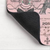  Roze Paris Collage Muismat (Hoek)