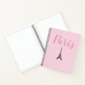 Roze Paris Eiffel Tower Art Sketchbook Notitieboek (Binnen)