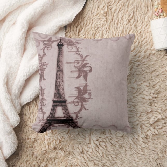 Roze Paris Grunge American MoJo Pillow Kussen (Deken)