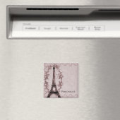 Roze Paris Grunge Magnet (Insitu (Vaatwasser))