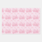 Roze Paris Inpakpapier Vel (Voorkant 3)