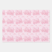 Roze Paris Inpakpapier Vel (Voorkant)
