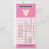Roze Paris instapass baby shower uitnodiging (Voorkant)