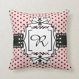 Roze Paris Polka Dot Fantasy Retro Style Pillow Kussen