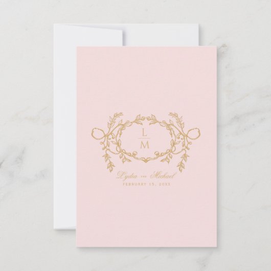 roze Paris QR Code RSVP-kaart RSVP Kaartje (Achterkant)