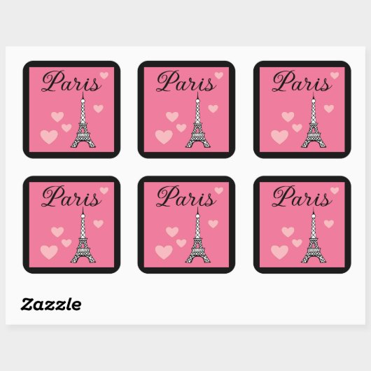 Roze Paris Stickers (Vel)