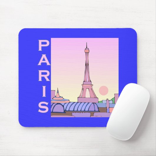 Roze Paris Sunset Products Muismat (Met muis)