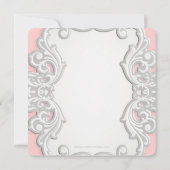  Roze Paris Sweet 16 Verjaardagsfeest Kaart (Achterkant)