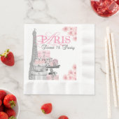 Roze Paris Sweet 16 verjaardagsfeestje Servet (Insitu)