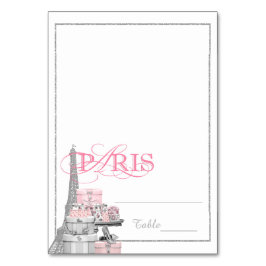 Roze Paris Tented Escortkaarten Kaart