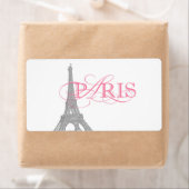 Roze Paris Waterfles Etiket (Insitu)