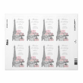 Roze Paris Wijnfleslabels Etiket (Full Sheet)