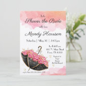  Roze Parisian Bridal Shower Kaart (Staand voorkant)