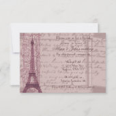 Roze Parisian Bridal Shower Kaart (Voorkant)