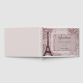 Roze parisian Weduwdag Guestbook Gastenboek (Volledig)