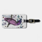 Roze Parrot Bagagelabel (Voorkant horizontaal)