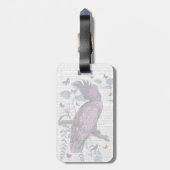 Roze Parrot Bagagelabel (Achterkant verticaal)