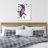 Roze Parrot Canvas Afdruk (Insitu (Slaapkamer))